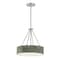 Designers Fountain Erba 60 Watt 3 Light Brushed Nickel Pendant with Grey Wood Shade D228M-16P-BN - alternate 1